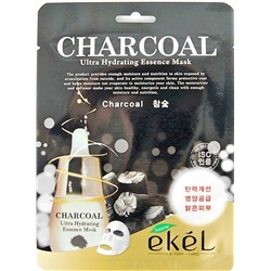 Маска для лица c экстрактом древесного угля EKEL Charcoal Ultra Hydrating Essence Mask