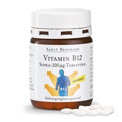 Krauterhaus Sanct Bernhardt Vitamin B12 Supra 200 µg Tablets, 240 таблеток