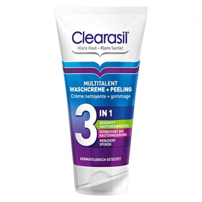 Clearasil Multitalent Waschcremeamp;Peeling  Универсальный крем для умывания и пилинг