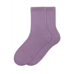 Женские носки в рубчик, цвет лавандовый