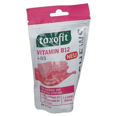 taxofit (таксофит) Vitamin B12 + B5 Softchews Himbeer 24 шт