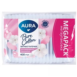 Ватные палочки для ежедневного применения Pure Cotton в полиэтилене с автозапайкой, 400 шт