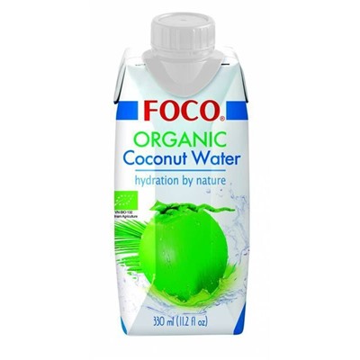 Вода кокосовая organic (FOCO) Tetra Pak, 330 г