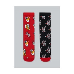 Носки с рождественским принтом Looney Tunes