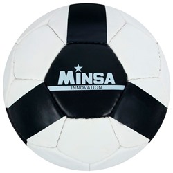 Мяч футбол MINSA размер 5, вес 410 гр, 32 панели, PU, ручная сшивка, камера латекс   5187091 в Краснодаре
