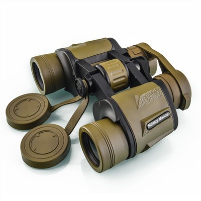 Военный бинокль Military Marine 8x40 (тан) - Качественный оптический прибор для военных, охотников и рыбаков, любителей туризма и походов. Увеличение - х8, призма - Porro BAK-4, поле зрения - 168/1000 м №6Б