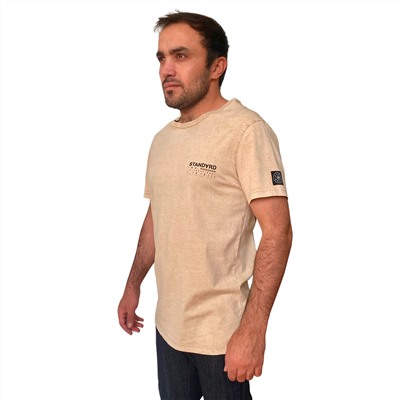Бежевая мужская футболка Standard – мода – это про деньги, а твой стиль – это про индивидуальность №305