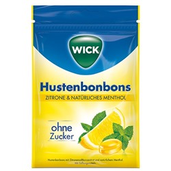 WICK (ВИК) Zitrone & naturliches Menthol ohne Zucker 72 г