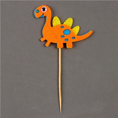 Топпер из фетра «Динозаврик», цвет оранжевый