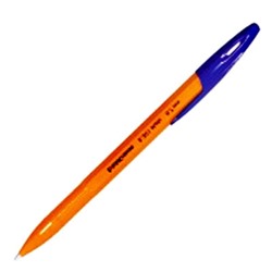 Ручка шариковая автоматическая синяя 0,7мм, рельефный держатель, оранжевый корпус R-301 Matic Orange