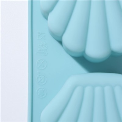 Форма силиконовая для выпечки Доляна «Устрица», 30×17×2,6 см, 8 ячеек, цвет МИКС