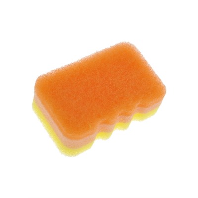 Губка для посуды трехслойная AWADASU SPONGE SCOURER NON SCRATCH (с эффектом образования обильной пены,мягкий верхний слой), 10,5*6,5 см, Kikulon 4 шт/уп