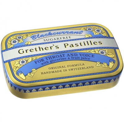 Grether's (Гретер'с) Blackcurrant Silber zuckerfreie Pastillen 60 г