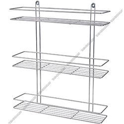 Полка настен 3-х ярус. (40х11 h47см) хром,крепл.п/
