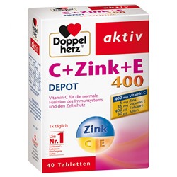 Doppelherz (Доппельхерц) aktiv C + Zink + E 400 DEPOT Tabletten 40 шт