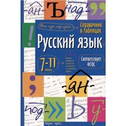 Справочник в таблицах. Русский язык. 7-11 класс