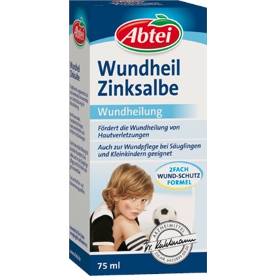Abtei Wundheil Zinksalbe Детская цинковая мазь для заживления ран, подавляет рост бактерий, 75 мл