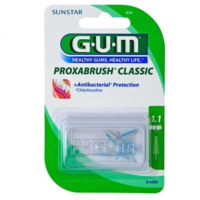 GUM (ГУМ) Proxabrush Classic Ersatzbursten 1,1 mm 8 шт