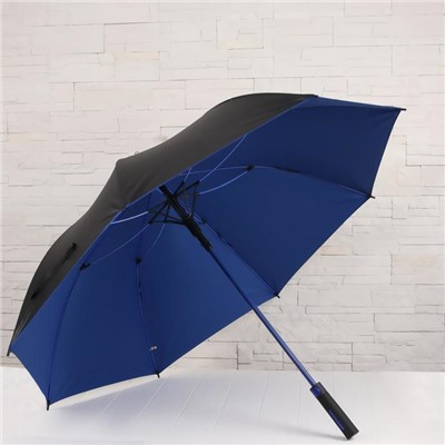 Зонт - трость полуавтоматический, 8 спиц, R = 60 см, цвет МИКС/чёрный