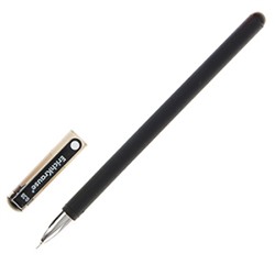 Ручка гелевая чёрная 0,5мм G-Soft, игольчатый пишущий узел, металлический наконечник, мягкое Soft по