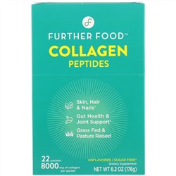 Further Food, Collagen Peptides, Unflavored, 22 Packs, 0.28 oz (8 g) Each