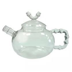 SALE Чайник стеклянный  "Бамбук", объем 600 мл, дно d90 мм