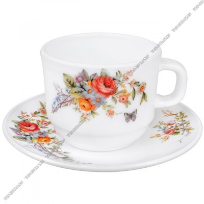 Чай- 2пр 250мл "Дарина/Цветы и бабочки" (бл-круг/ч