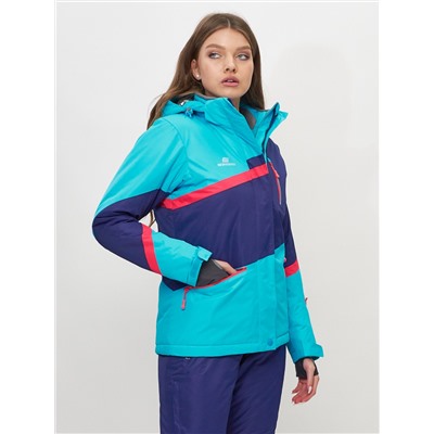Горнолыжная куртка женская голубого цвета 551901Gl