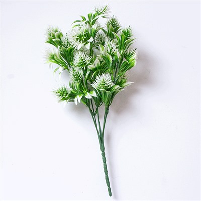Веточка декоративная Мия 32 см белый с зеленым