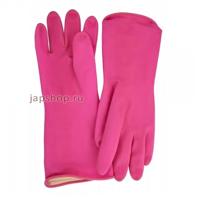 Rubber Glove S Перчатки латексные хозяйственные удлиненные, с манжетой, размер S, 31 см х 20 см(8802739465356)