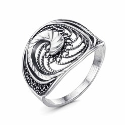 Кольцо из серебра с алмазной гранью