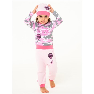 Розовые штанишки в стиле милитари "Папина дочка" для новорождённой (5080224)