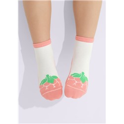 Носки детские для девочки CLE С13103 20-22,22 белый/розовый