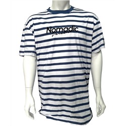 Светлая мужская футболка Nomadic в темную полоску  №512