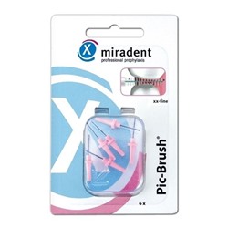 miradent (мирадент) Pic-Brush Ersatz-Interdentalbursten pink xx-fine 1,6 mm 6 шт