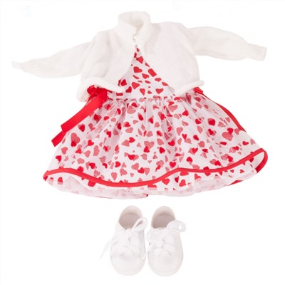 Набор одежды Gotz «Платье с сердечками, кофта, кеды» для куклы 36 см 3403319