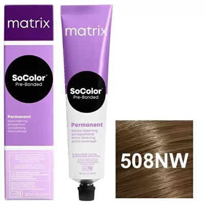 Перманентный краситель SoColor Pre-Bonded коллекция для покрытия седины, 508NW светлый блондин натуральный теплый - 508.03, 90 мл