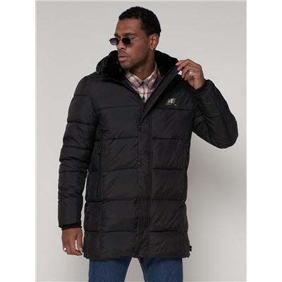 Куртка зимняя мужская классическая черного цвета 93687Ch