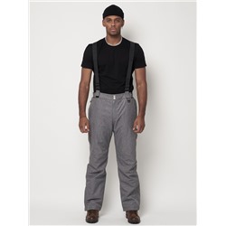 Полукомбинезон брюки горнолыжные мужские серого цвета 66357Sr