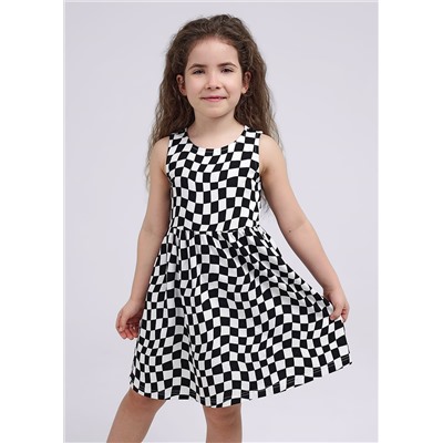 Платье детское CLE 845061гн белый/чёрный