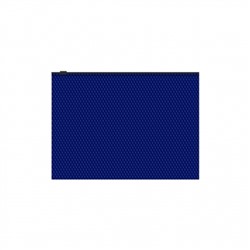 Папка на молнии Zip А5 180мкм Diamond Total  Blue синяя, непрозрачная, текстура поверхности- даймонд