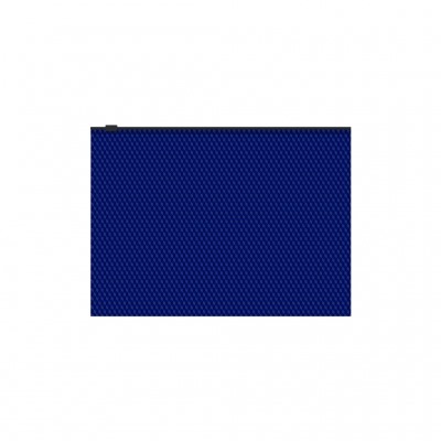 Папка на молнии Zip А5 180мкм Diamond Total  Blue синяя, непрозрачная, текстура поверхности- даймонд