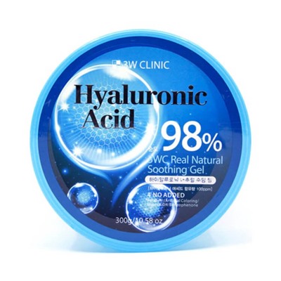 Гель с гиалуроновой кислотой 3W Clinic Hyaluronic Acid 98% Natural Soothing Gel