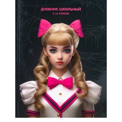 Дневник школьный 40л. PINK&BLACK универсальный,7БЦ,глянцевая ламинация, матовый лак