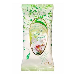 Premial La Fleur Влажные салфетки очищающие с ароматом орхидеи 15 шт
