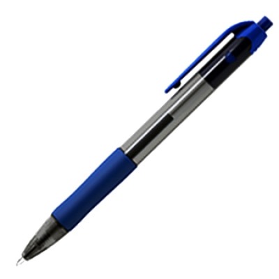 Ручка гелевая автоматическая синяя 0,5мм Smart - Gel резиновый держатель, тонированный корпус, толщи
