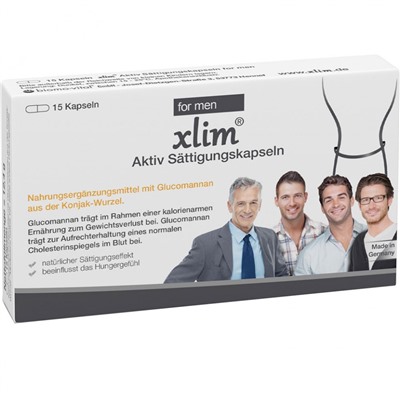 xlim(кслим) Aktiv Sattigungskapseln Капсулы для похудения for men 15 шт