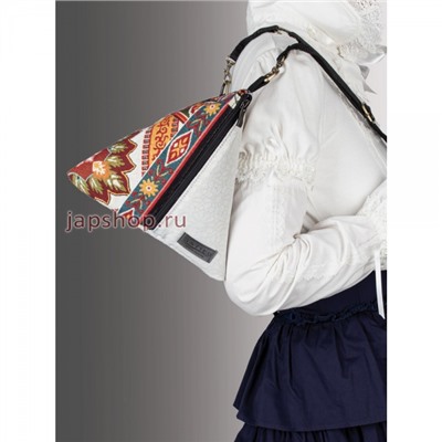 Satico Origami Triangular Bag White Японская дизайнерская сумка из гобелена(4687202269105)
