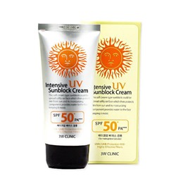 Солнцезащитный крем для лица 3W CLINIC Intensive UV Sun Block Cream SPF50+/PA+++