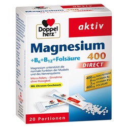 Doppelherz (Доппельхерц) aktiv Magnesium + B6 + B12 DIRECT 20 шт